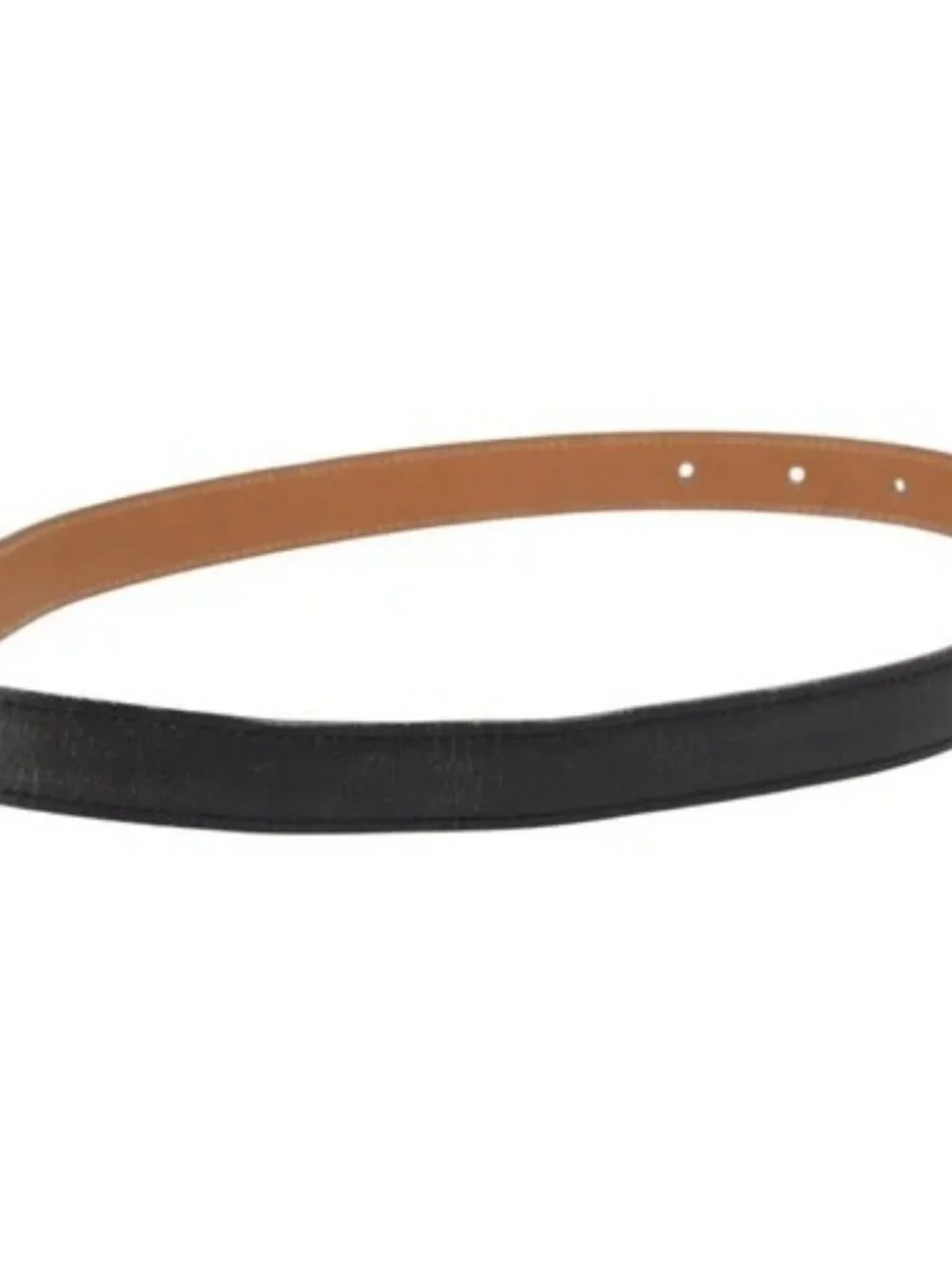 HERMES H Constance Reversible Belt Leather 33.1" Black Auth 168763 - Picture 4 of 9